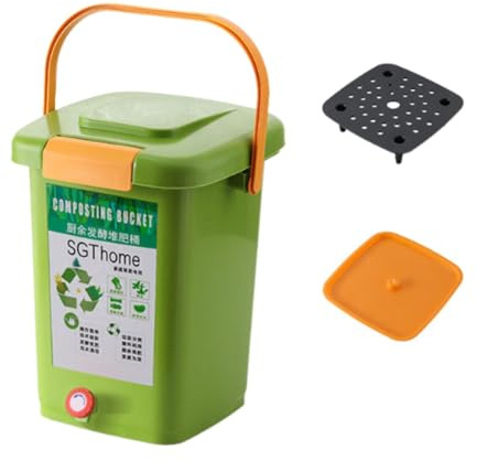 predolo Seau à Compost pour Déchets Alimentaires, Bac de Fermentation pour Usage Extérieur, 20l