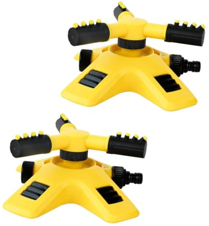 FUTUREORYY Lot De 2 Arroseurs Rotatifs De Pelouse à 360° pour Jardin, Système D’Irrigation Automatique, Réglables, Insert Terre Stabilisateur, Économie D’Eau, Usage Extérieur