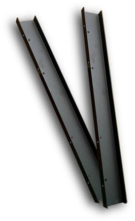 FenceEasy Black Fence Trellis Extension Brackets – Pair of Raiser Arms for Trellis Fence Topper Panels – Fix to Concrete or Timber Fence Posts – Heavy-Duty British Steel – Textured Black – UK Made