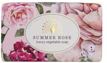 The English Soap Company 190g Summer Rose Luxury Vegetable Bar Soap