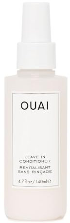OUAI Leave In Conditioner & Heat Protectant Spray - Prime Hair for Style, Smooth Flyaways, Add Shine and Use as Detangling Spray - No Parabens, Sulfates or Phthalates -140ml