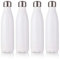 PYD Life 17 OZ Sublimation Water Bottles Blanks White Stainless Steel Tumbler Flasks Sports Bottles with Lid for Tumbler Heat Press Sublimation Oven Printing 4 Pack