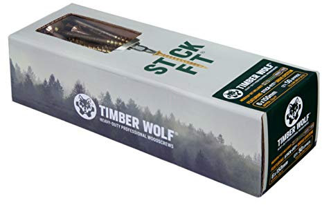Timber Wolf TW60150 Woodscrews - 6.0 x 150mm - Box of 50, Zinc & Yellow (Gold)