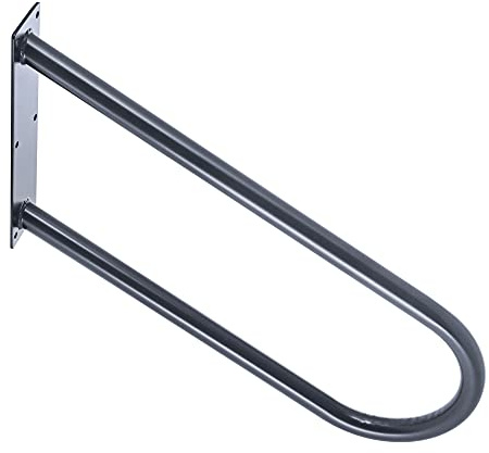 Metall-Handlauf Handlaufbügel Haltebügel Treppenbügel Haltegriff Stützgriff - für Treppen Treppenhaus Treppengeländer Eingang Pool Haus Garten (Länge - 80 cm, Anthrazit)