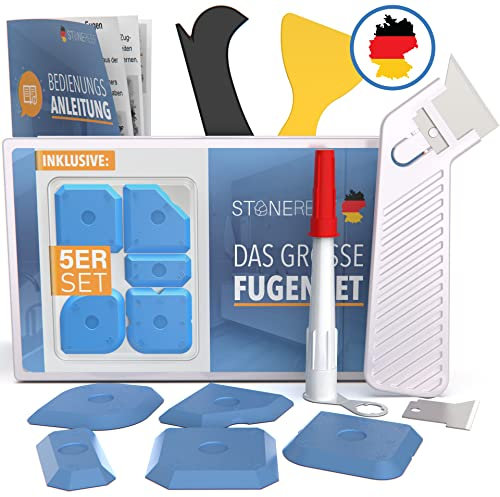 Silikonentferner Werkzeug für Silikonfugen SET - Fugenglätter Fugenkratzer Fliesen Silikon Abzieher Fugen Entferner für Bad Silikonfugenentferner Kit Fliesenfugen