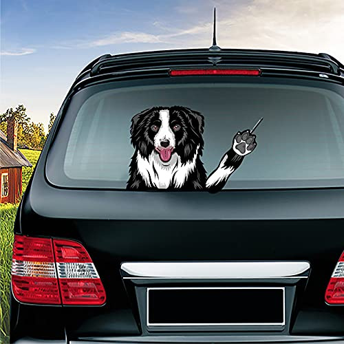 Vesvory Border Collie Waving Wiper Decal, Vinyl Windshield Wiper Sticker, Funny Pet Car Stickers, Car Rear Window Wiper Decorate