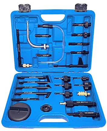 ZKTOOL 27PCS Transmission Fluid Fill Adapter Kit, ATF Transmission Fluid Oil Filling Filler Adapter Set, Automatic Gearbox Oil Refill Connector Tool Set