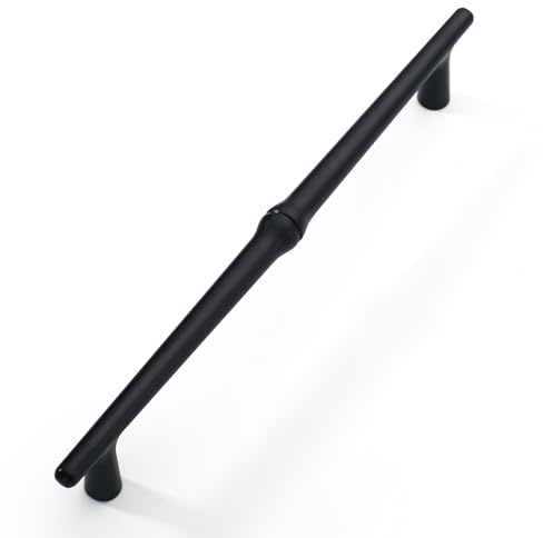 FURNIWARE 10 Stück Möbelgriff, 192 mm Bohrlochabstand Schubladengriff Matt Schwarz Schrankgriffe, Schubladengriffe für Türen, Küchen, Truhen, Kommoden, Schränke