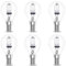 ShuoHui 6 Stück Halogenlampe E14 28W /42W Dimmbar, Warmweiß 2700K Kugel G45 Halogen Leuchtmittel AC 230V Klar Glas E14 28 Watt Halogen Glühbirne für Kronleuchter, Tischlampen (42, Watt)
