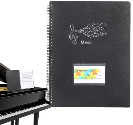 Klaviernotenmappe – Musikdokumentenhalter, Künstlernotenmappe | Notenverwaltung, Notenmappe mit, Musikdatei-Display, Notenblatt-Organizer für Orchester, Notendateihalter für junge Künstler