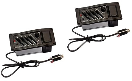 VICASKY 2stücke Gitarre Pickup Eq Für Akustikgitarre Band-einstellungen Und Volumenregelung Installieren Inklusive Anschlusskabel Für Folk Und Klassische Gitarren