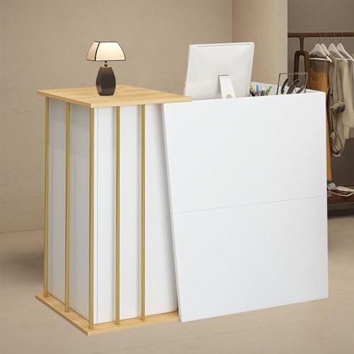 GAOXIAO Receptionsdisk Kassadisk Försäljningsdisk Reception Bar med låda receptionsbord butiksdisk, Receptionsdisk för detaljhandeln, Receptionsbord för skönhetssalongskontor A 100 cm