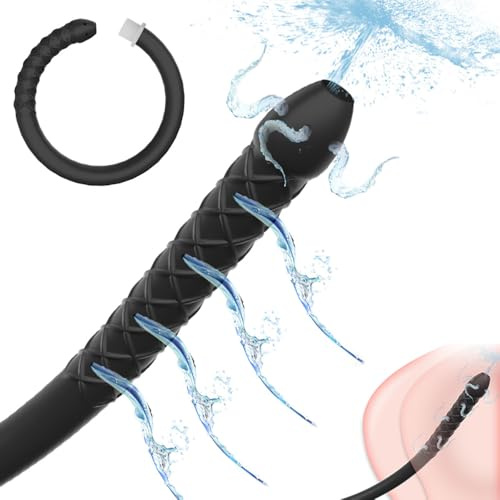 Hmxseu Extra lange Anal Dusche Mit 12 Ablauflöchern Enema Irrigator Silikon Vaginalduschen Analdusche für Analverkehr Intimdusche Darmreinigung Intimreinigung Sexspielzeuge für Frauen Männer
