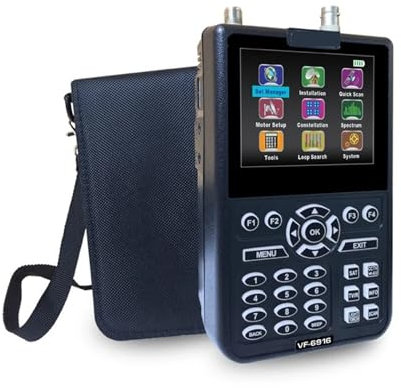 Receptor de satélite Medidor de satélite digital HD SAT Finder DVB-S2+CCTV Tester Medidor de señal de TV para Antenas de Sistemas de Recepción Remota