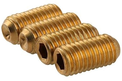 HIFRQVVC Sechskantschrauben mit Innensechskant， 5/10 Stück Messing-Cup-Spitze-Gewindestift, Sechskant-Kupfer-Innensechskant-Satz, kopfloser Bolzen, M6, M8, M10, M12, Länge 8–40 mm(20mm(10pcs),M6)