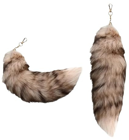 tintoke Fuchsschwanz,fox tail,Fuchsschwanz Anhänger etwa 40cm Fell Schwanz Keychain fox tail keychain Auto Schlüsselketten Anhänger Weich Flaumig Dicht Dekoration