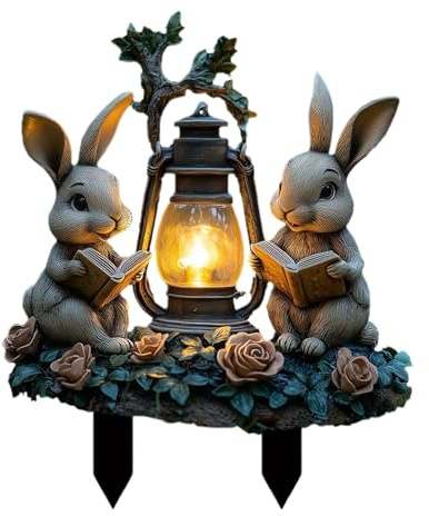 Osterdeko Outdoor - Kaninchen Gartenstecker Ostern Deko, Acryl Osterhasen Deko, Vintage Osterhase Osterei Gartenschilder, Garten Stecker Deko Frühling Ostern H-ase Gartendeko Für Draußen Und Drinnen