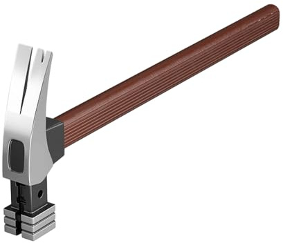 Martello a corno in acciaio ad alto tenore di carbonio minimalista per uso domestico, strumento hardware multifunzionale-10 oz martello a testa rotonda curva angolare