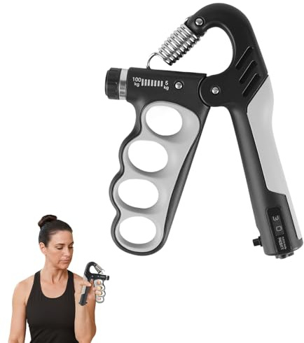Finger-Griffstärker mit Elektronische Zählfunktion, Grip Strength Trainer Einstellbarer Widerstand 5-100kg Grip Griffkraft Trainer Für Den Muskelaufbau