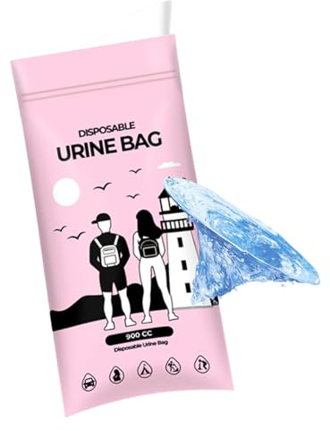 Urinpåsar För Kvinnor Bärbar 900 Milliliter Urinuppsamlingsbehållare | Bärbara Urinpåsar För Resor för Män Kvinnor Äldre Camping Vandring Backpacking Bil Bilresa Säng