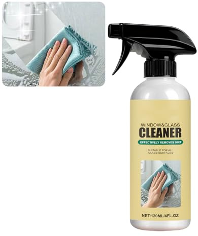 Spray nettoyant pour vitres et vitres, formule polyvalente de 120 ml, détachant pour pare-brise, portes de douche, usage intérieur et extérieur pour la maison, la voiture (1Pcs)