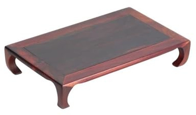 AMOKFWJC Espositore rettangolare in legno di sequoia da 9,8 pollici, base for vaso e teiera, bonsai, for arredamento casa ufficio