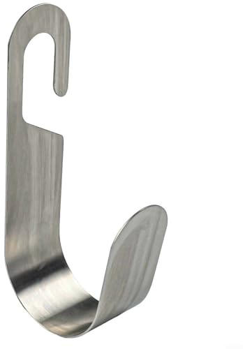 Soporte de manguera de jardín de acero inoxidable montado en la pared, gancho de metal resistente para manguera de agua para patio al aire libre, soporte de almacenamiento que ahorra espacio, plateado