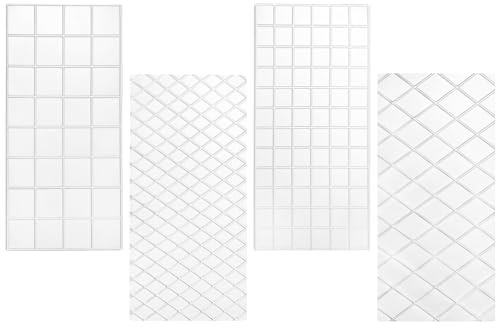 BESTOMZ 4tlg Prägematte Strukturmatte für Tortendeko 3D Spitze Effekt Fondant Klassisch Muster,Gittermuster