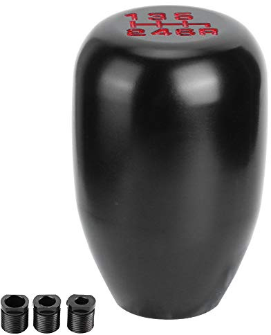 EBTOOLS Stick Knob 6 Speed - Gear Shift Knob, 6 Speed Car Universal Modification Metal Manual Knob Gear Shift Head Shifter (Black)