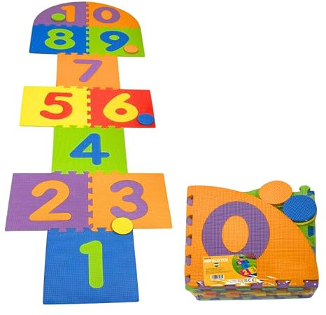 ADEPTNA Heavy Duty Giant EVA Foam Hopscotch - Family Garden Games – The Original Playground game for all ages