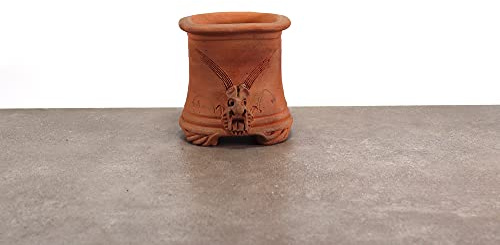 Palatina Werkstatt quadratisches Pflanzgefäß Blumentopf aus Terracotta, handgefertigtes Pflanzgefäß für Balkon Garten Terrasse (S)