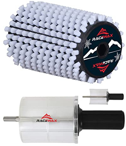 RaceWax Roto Bürste Bürsten Set Nylon 100mm Rotorbürste Speed Brush inkl. Speed Stick Pro