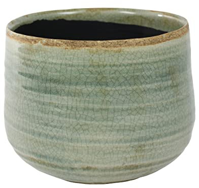Indoor-Helden Blumentopf Keramik Mint Übertopf für Zimmerpflanzen Sukkulente Kakteen Pflanztopf lasiert Topf-Ø 15 cm modern