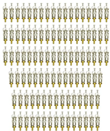 Lot de 100 pièces de valve Schrader en cuivre pour réparation de climatisation domestique