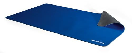 Leuchtturm 369515 Tapis de Jeu de Base - 60 x 35 cm, Enroulable, Utilisation Universelle, pour Cartes à Collectionner - Bleu