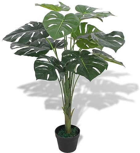 TANZEM Künstliche Monstera Fensterblatt mit Topf 70 cm Grün, Künstliche Pflanzen Deko, Kunstpflanzen Wie Echt, Künstliche Zimmerpflanzen, Pflanzen Deko, Artificial Pflanzen