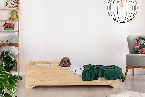 Kinderbett B11 aus Sperrholz, 70 x 160 cm, mit Lattenrost, moderner Stil