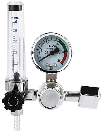 Argon Regulator with Meter, 0-25MPA MIG Gas Bottle Regulator with Gauge Mig Welder Pressure Regulator, for TIG Argon Arc Welding Mig Welding Accessories G5/8