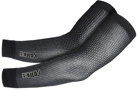 BIOTEX Manicotti Light Super Leggeri, Isolamento Termico e Traspirabilità per Braccia, Ideali per Sport Outdoor, Nero, Taglia I