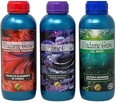 Madame Grow - Abono Concentrado para Floración y Crecimiento - Máxima Eficacia en 3 x 1 L
