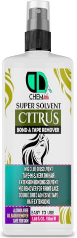 Bond & Tape Remover Super Solvent, Hair Extensions Remover Easy to Use Citrus Oil Enriched Adhesive Tape Remover Wig Glue Dissolvent Gentle on skin best multipurpose remover Alcohol free (50ml Spray)