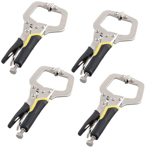 SINJEUN Morsetti di bloccaggio per saldatura, resistenti, con vite regolabile e cuscinetti girevoli, pinze di bloccaggio per saldatura, allineamento, lavorazione del legno