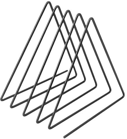 Maciun Almacenamiento de discos de vinilo, organizador de carpetas de archivos de metal triangular para libros, soporte de almacenamiento de discos de vinilo, estante para libros, organizador de