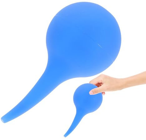 Bola Azul para Lavado Limpiadora de Goma Oídos 75ml | Punta Cónica Suave, Agarre Seguro y Control Mejorado, Apta para Limpieza de Oídos y Retirada de Polvo