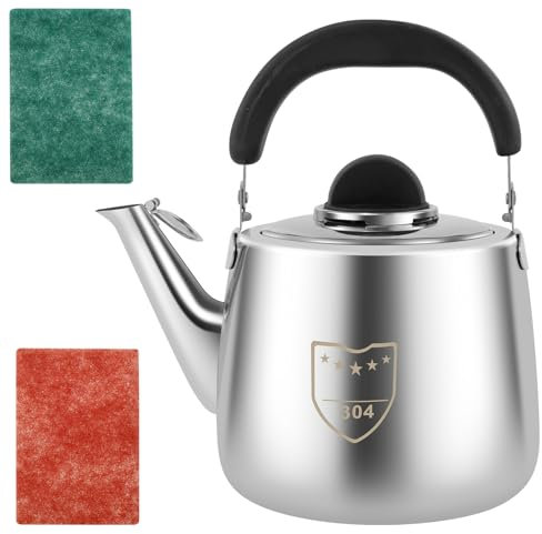 3L Whistling Kettle Stainless Steel Thickened Whistling Tea Kettle Large Volume Capacity Kettle with Curved Handle Fast Boil Whistling Kettle for Gas Hob Induction Hob