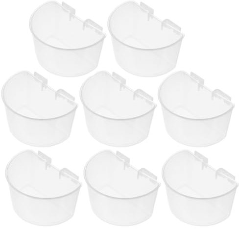Happyyami 8stücke Teiliges Vogelkäfig Futter Und Wassernäpfe Hängende Schalen Für Tauben Papageien Und Hühner Installieren Transparent Multifunktional