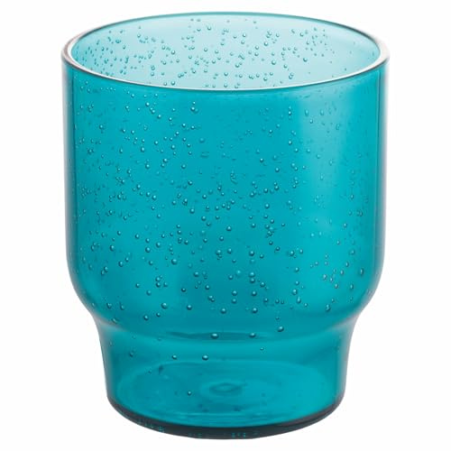 Villa d'Este Home Tivoli 1996 Lot de 6 verres à eau 325 ml bulles bleu ciel, en plastique MS, piscine fête, unique