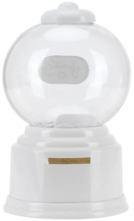 YUANYIYS Mini dispensador de caramelos, máquina portátil de dulces para aperitivos y monedas, caja de almacenamiento de plástico blanco para fiestas y regalos
