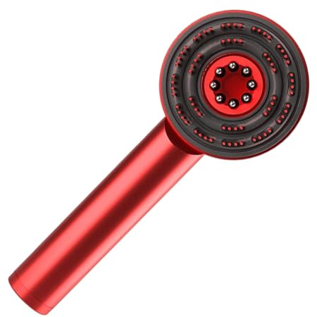 Appareil de massage électrique du cuir chevelu - Bleu rouge - Lumière - Pour la thérapie du cuir chevelu - Outil de massage rechargeable pour hommes et femmes - Brosse de massage vibrante profonde