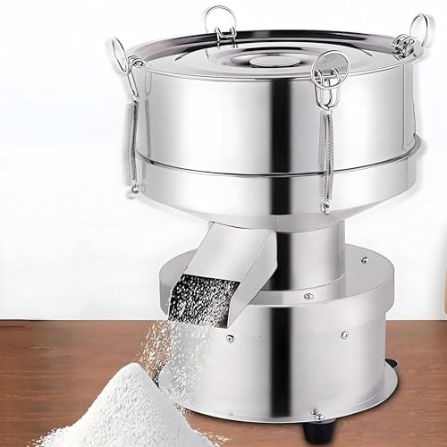 XNZJHPP Tamis électrique Agitateur Automatique Tamiseur de Poudre Tamis Vibrant en Acier Inoxydable 40 60 Tamiseur de Farine de Maille 1350N / Min pour Particules de Poudre (10CM)